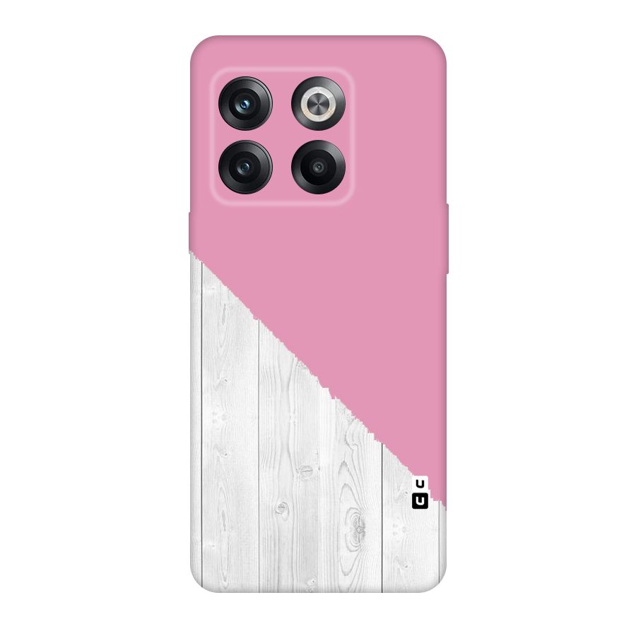 Grey Pink Wooden Design Original Polycarbonate Back Case for OnePlus 10T