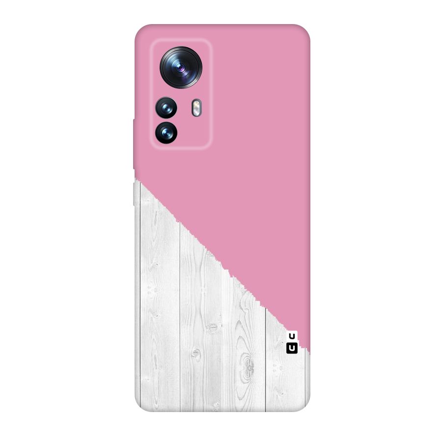 Grey Pink Wooden Design Original Polycarbonate Back Case for Xiaomi 12 Pro