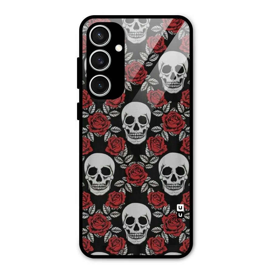 Grey Skulls Glass Back Case for Galaxy S23 FE