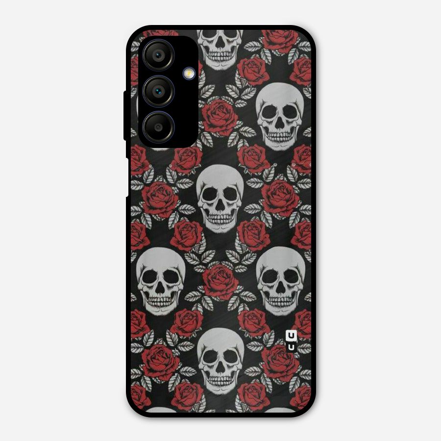 Grey Skulls Metal Back Case for Galaxy A15 5G