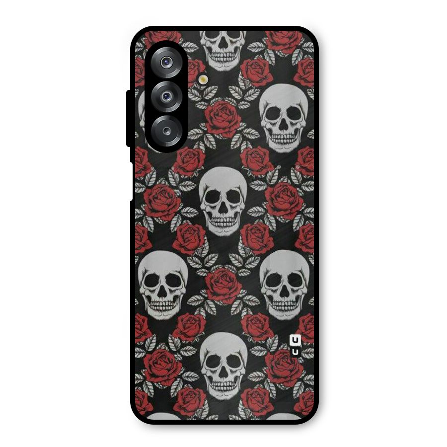 Grey Skulls Metal Back Case for Galaxy A26