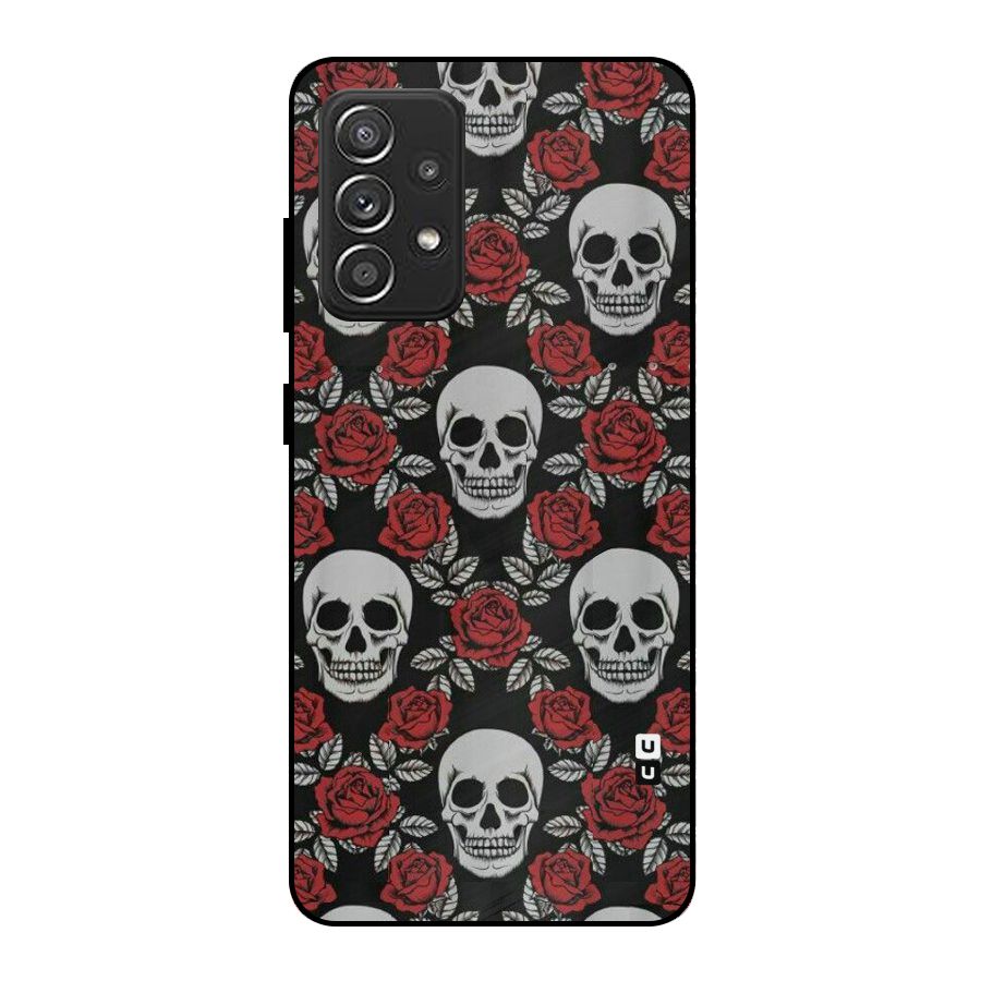 Grey Skulls Metal Back Case for Galaxy A52s 5G