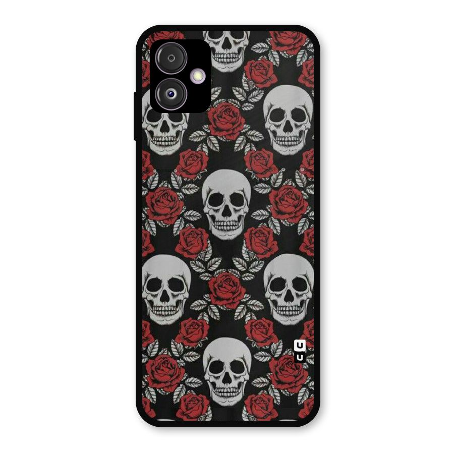 Grey Skulls Metal Back Case for Galaxy F14