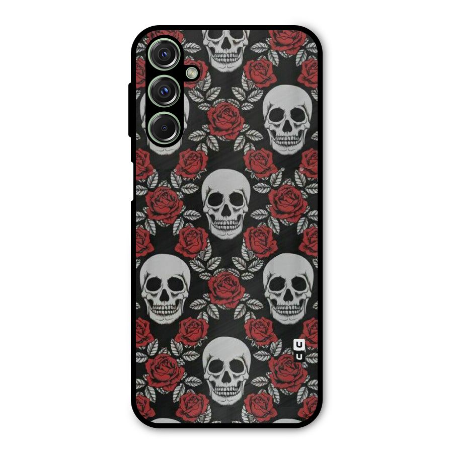 Grey Skulls Metal Back Case for Galaxy M34