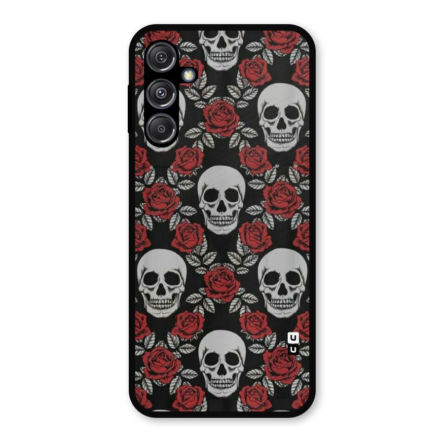 Grey Skulls Metal Back Case for Galaxy M34 5G
