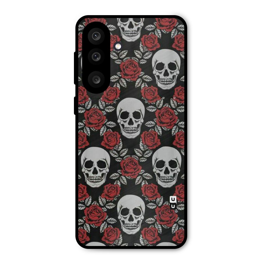 Grey Skulls Metal Back Case for Galaxy M56