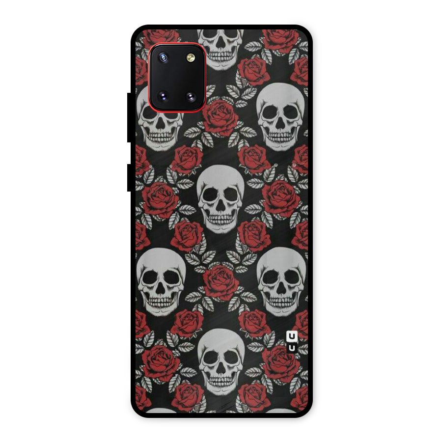 Grey Skulls Metal Back Case for Galaxy Note 10 Lite
