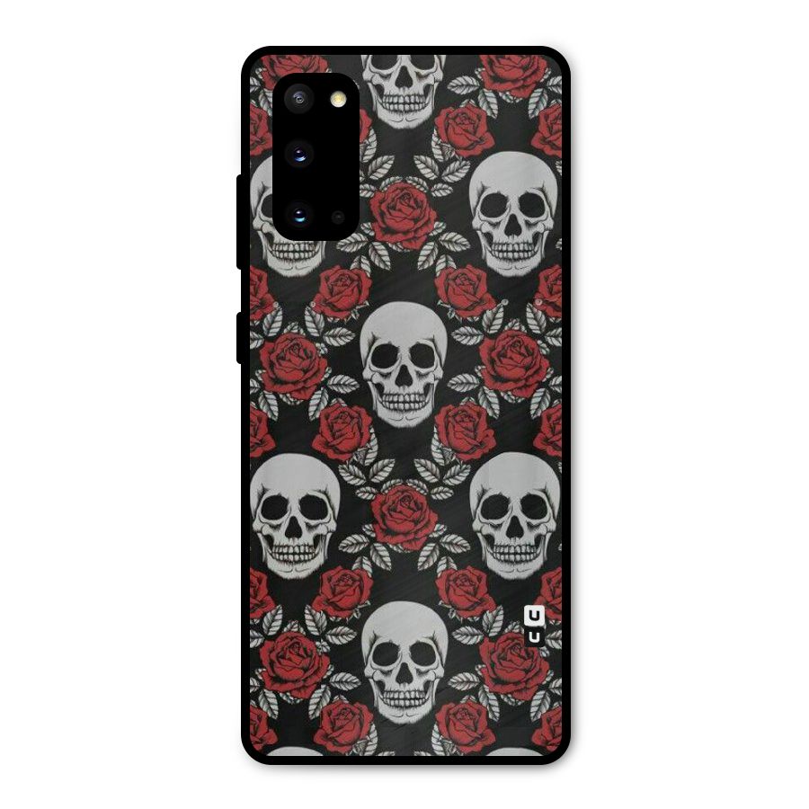 Grey Skulls Metal Back Case for Galaxy S20