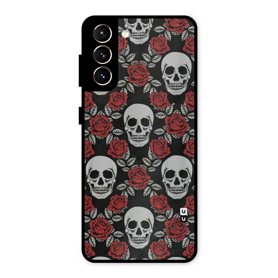 Grey Skulls Metal Back Case for Galaxy S21 5G