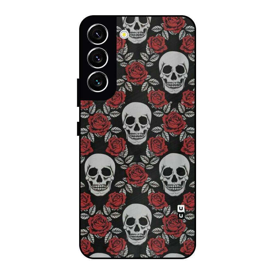 Grey Skulls Metal Back Case for Galaxy S22 5G