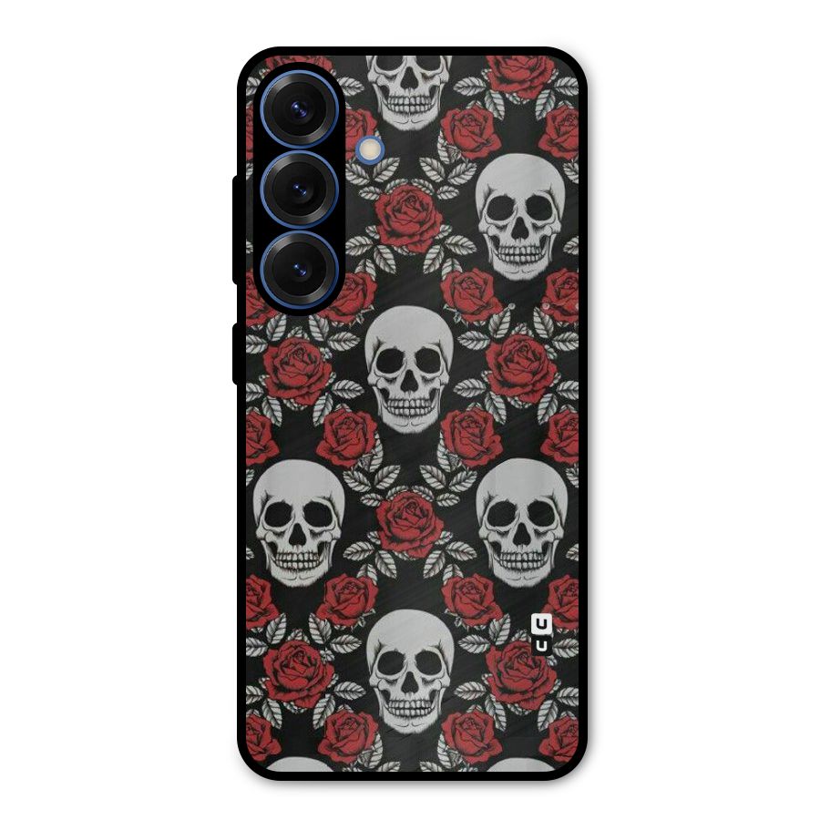 Grey Skulls Metal Back Case for Galaxy S25