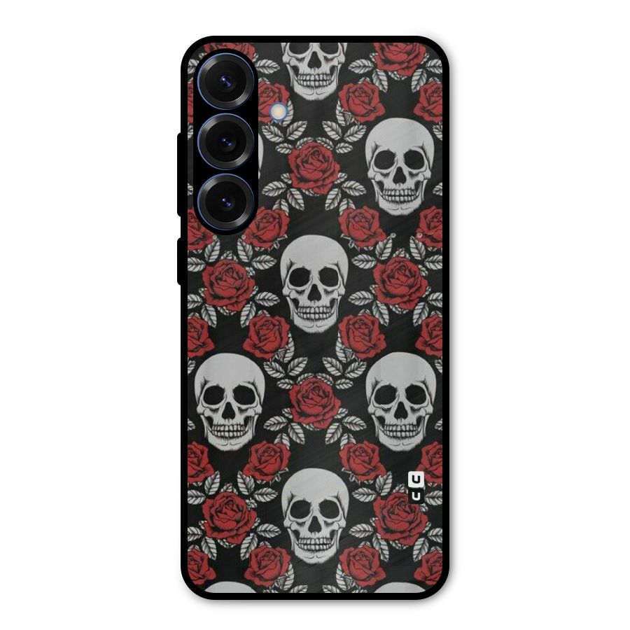 Grey Skulls Metal Back Case for Galaxy S25 Plus