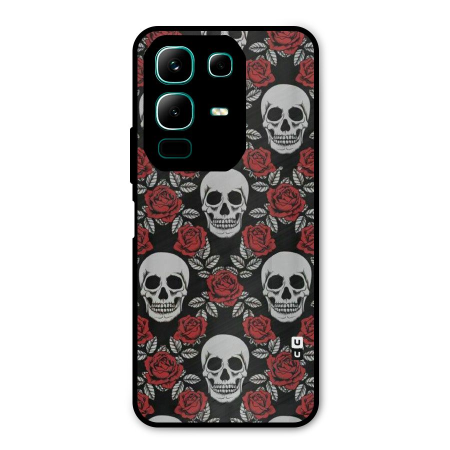 Grey Skulls Metal Back Case for Infinix Note 50x