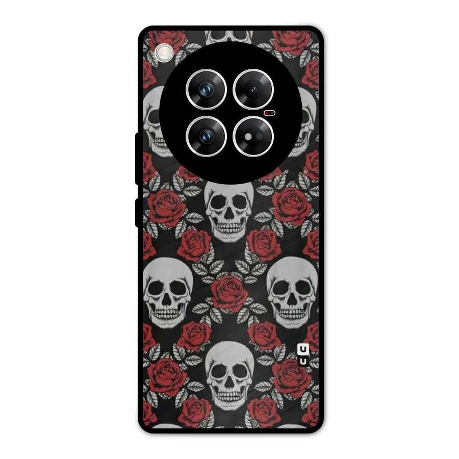 Grey Skulls Metal Back Case for Infinix Zero 40 5G