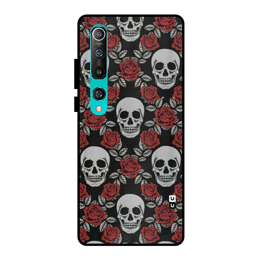 Grey Skulls Metal Back Case for Mi 10