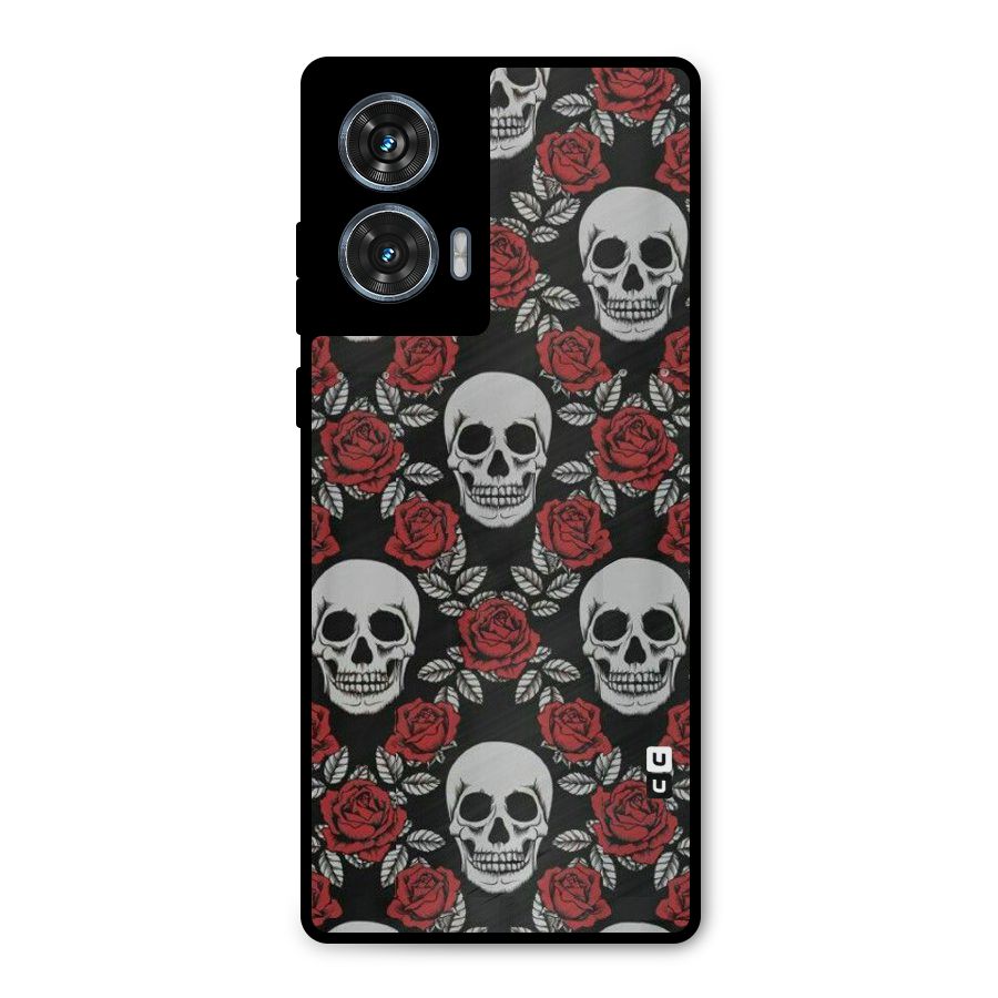 Grey Skulls Metal Back Case for Motorola G96