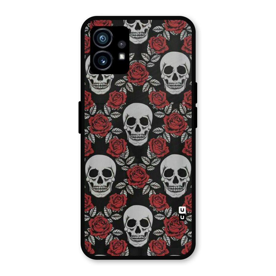 Grey Skulls Metal Back Case for Nothing Phone 1