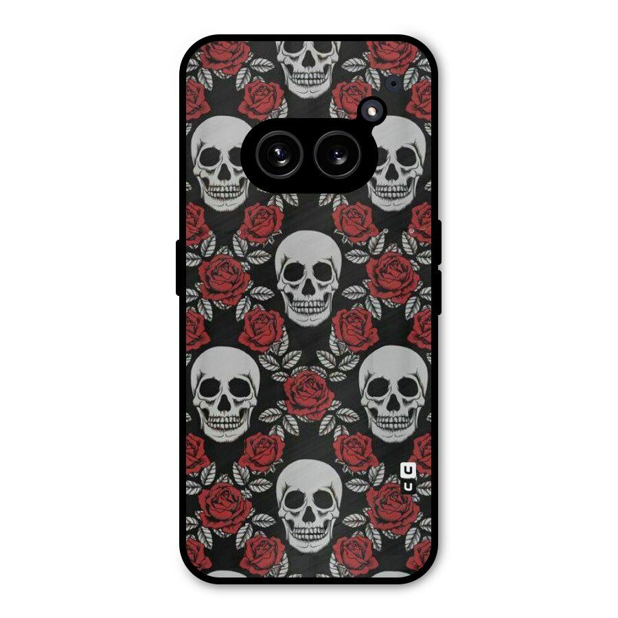 Grey Skulls Metal Back Case for Nothing Phone 2a Plus