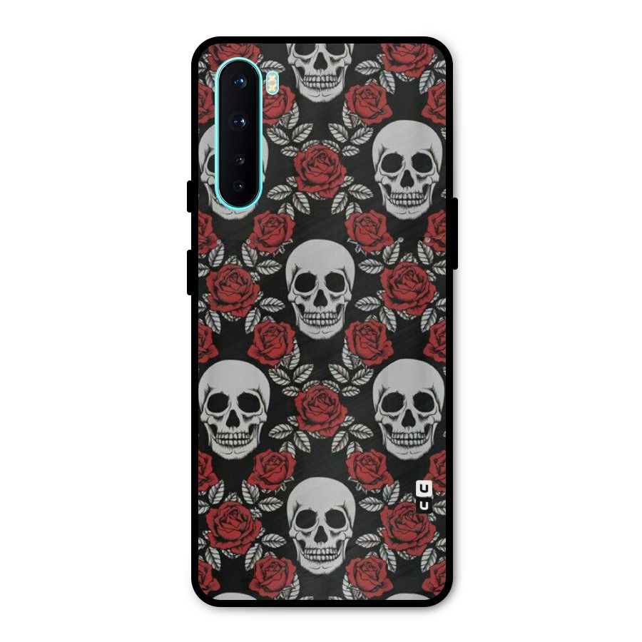 Grey Skulls Metal Back Case for OnePlus Nord