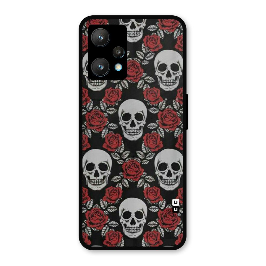 Grey Skulls Metal Back Case for Realme 9 Pro Plus 5G