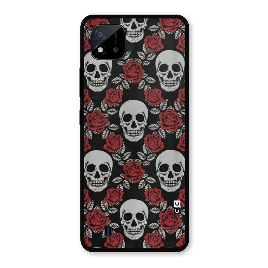 Grey Skulls Metal Back Case for Realme C11 2021