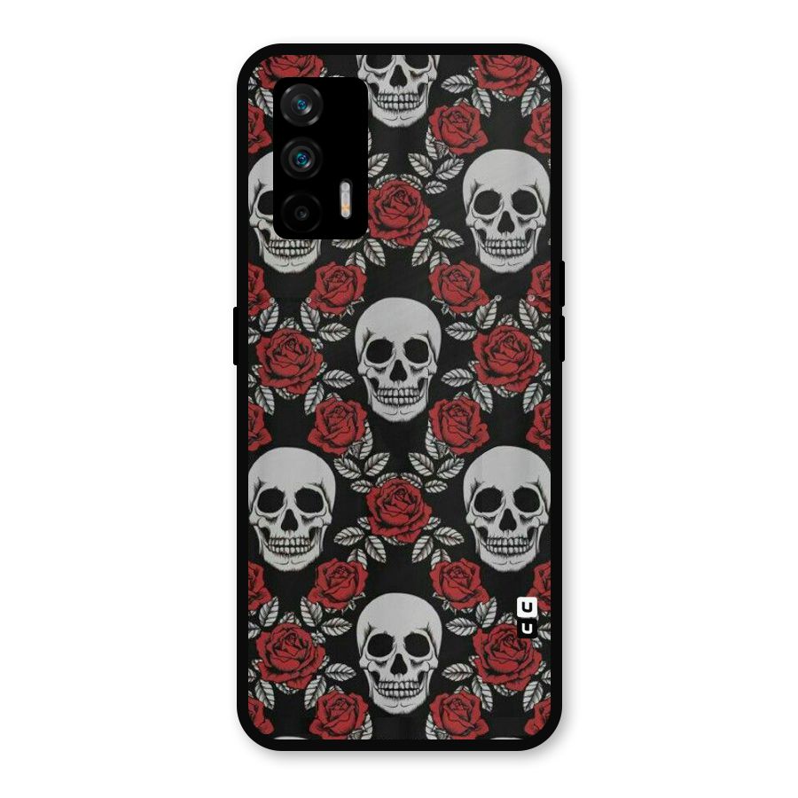 Grey Skulls Metal Back Case for Realme GT 5G