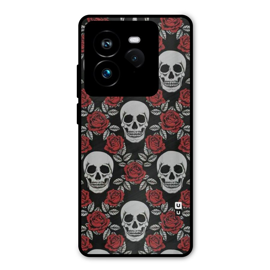Grey Skulls Metal Back Case for Realme GT 7 Pro