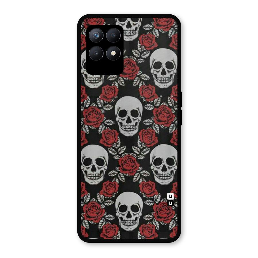 Grey Skulls Metal Back Case for Realme Narzo 50