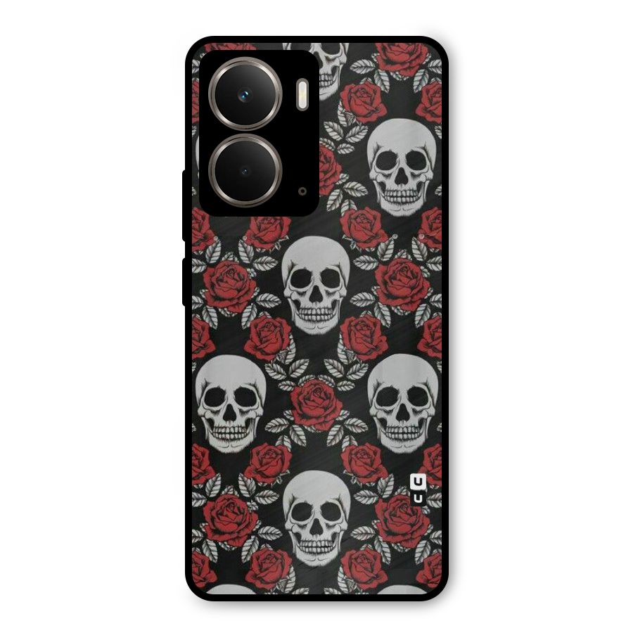 Grey Skulls Metal Back Case for Realme P3