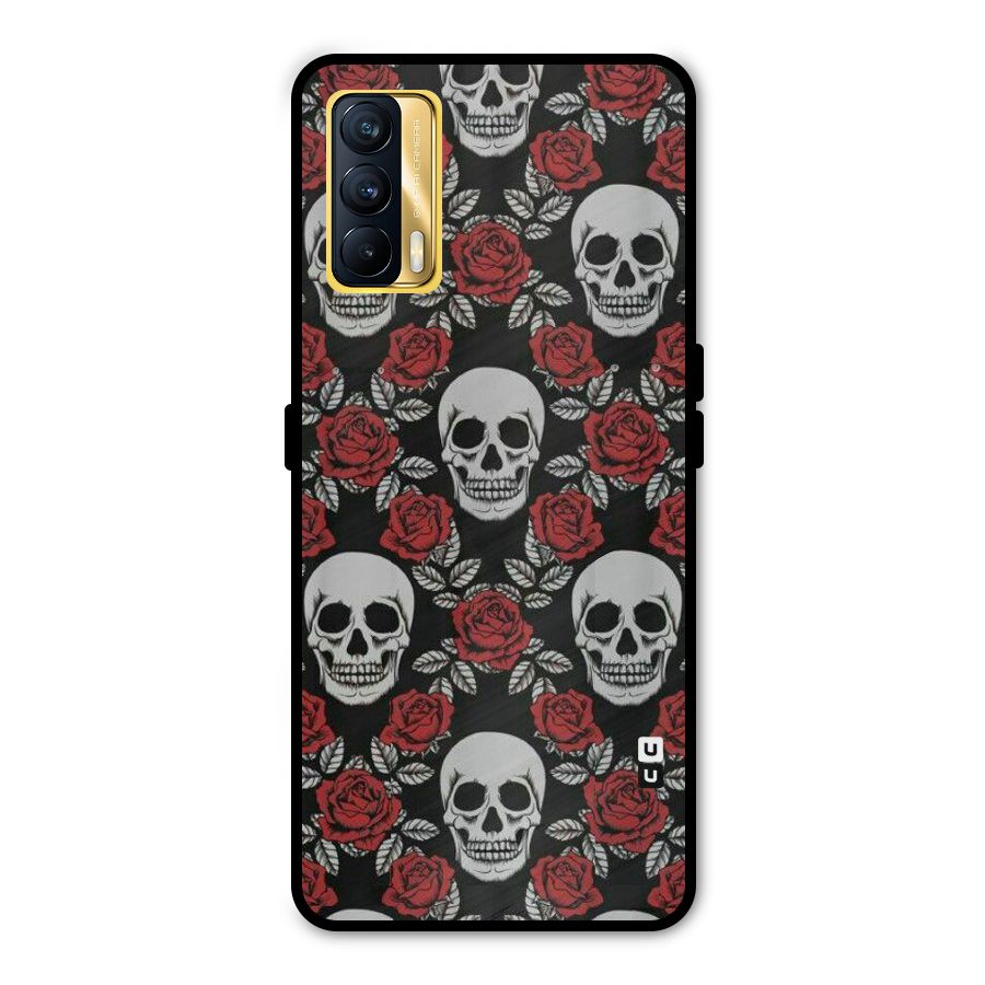 Grey Skulls Metal Back Case for Realme X7
