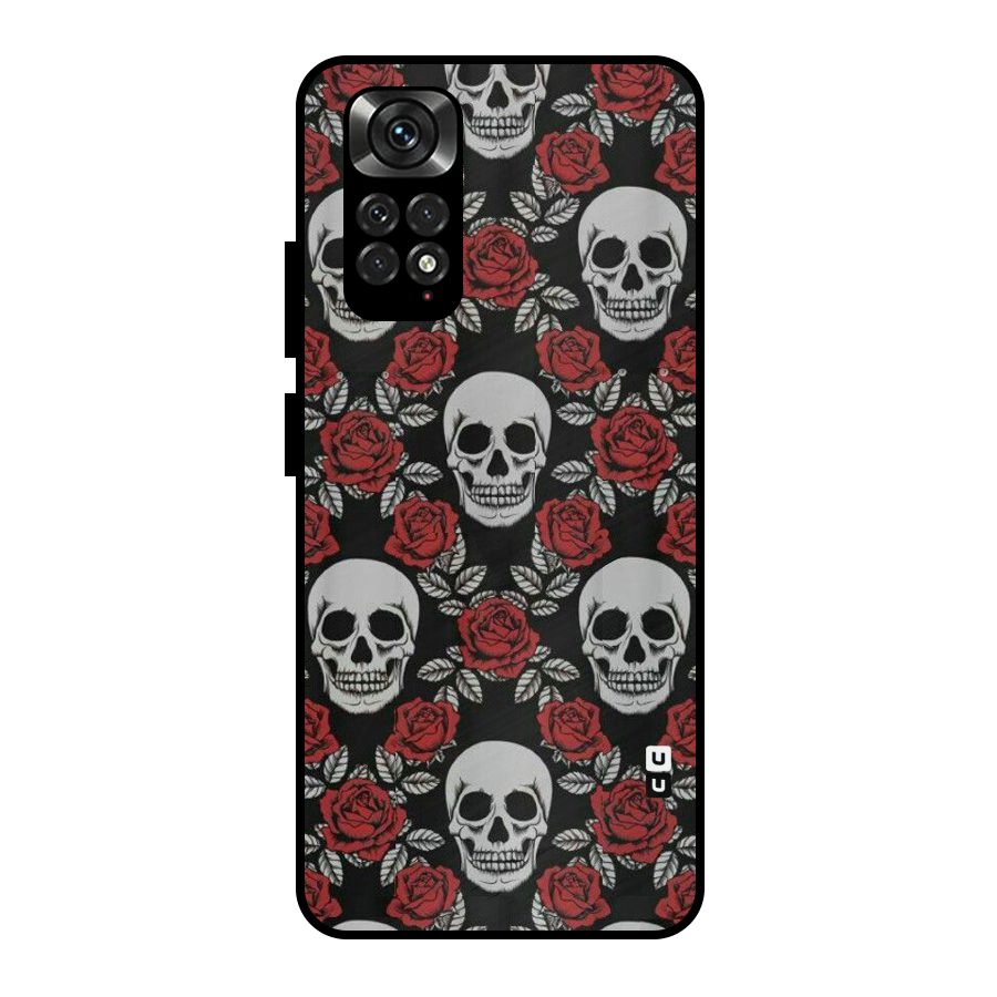 Grey Skulls Metal Back Case for Redmi Note 11 Pro Plus 5G