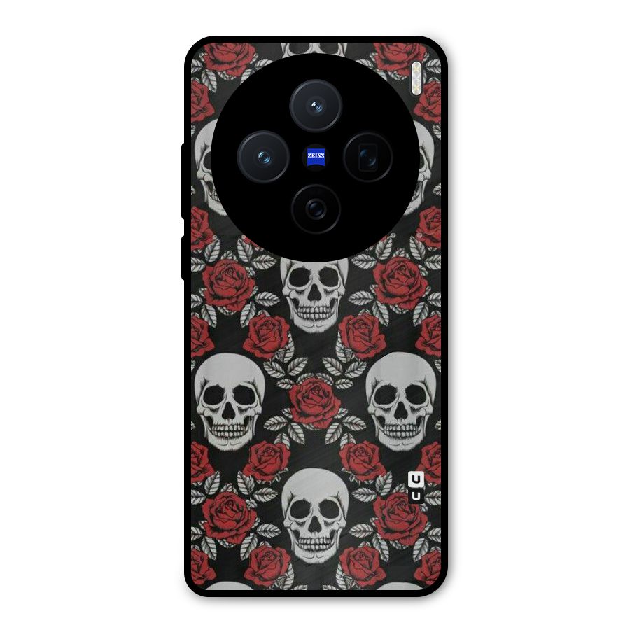 Grey Skulls Metal Back Case for Vivo X200