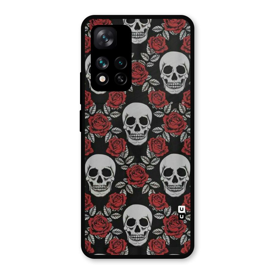 Grey Skulls Metal Back Case for Xiaomi 11i Hypercharge 5G