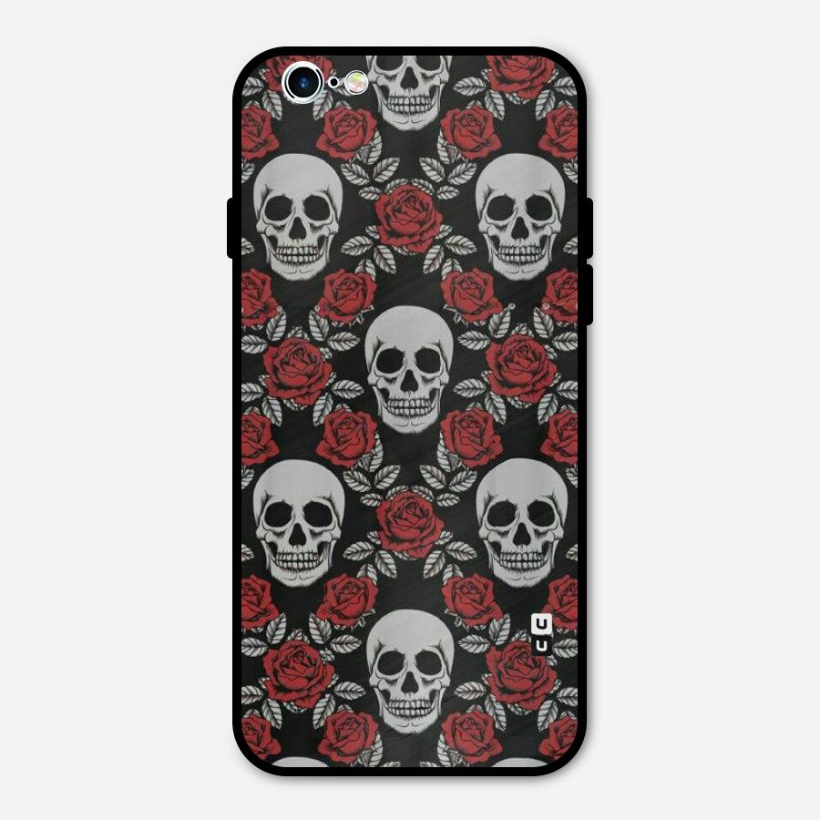 Grey Skulls Metal Back Case for iPhone 6 6s