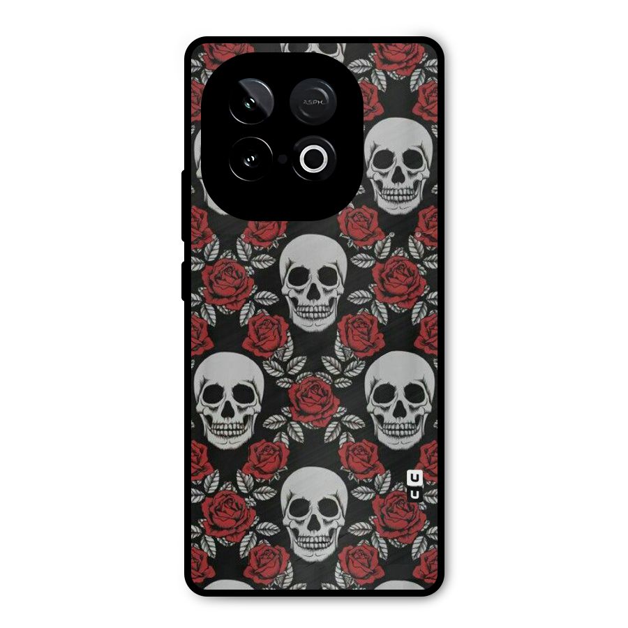 Grey Skulls Metal Back Case for iQOO Neo 10