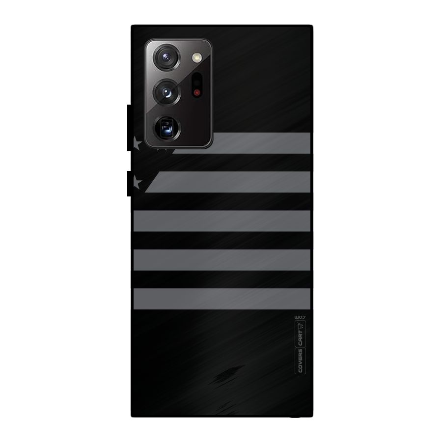 Grey Star Striped Pattern Metal Back Case for Galaxy Note 20 Ultra