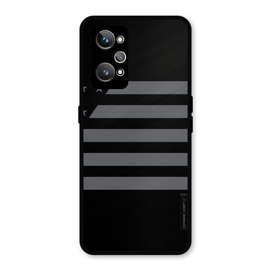 Grey Star Striped Pattern Metal Back Case for Realme GT Neo2