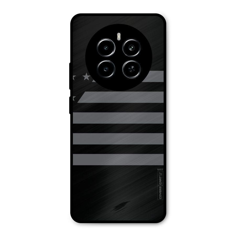 Grey Star Striped Pattern Metal Back Case for Realme P1