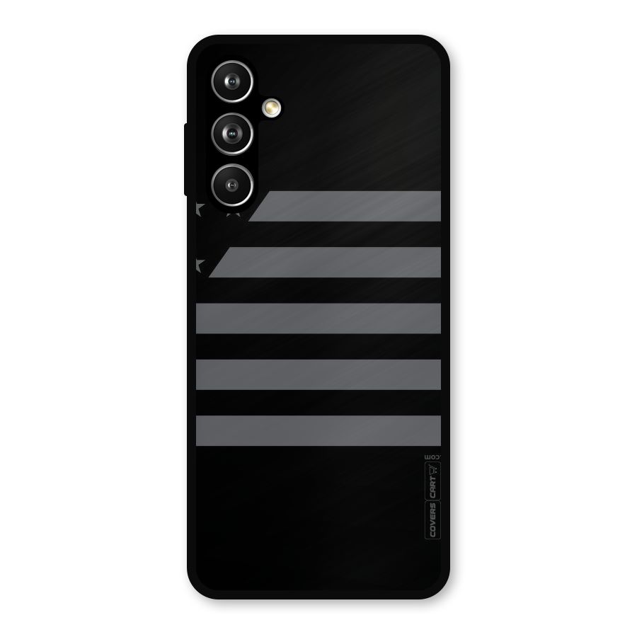 Grey Star Striped Pattern Metal Back Case for Samsung Galaxy M54