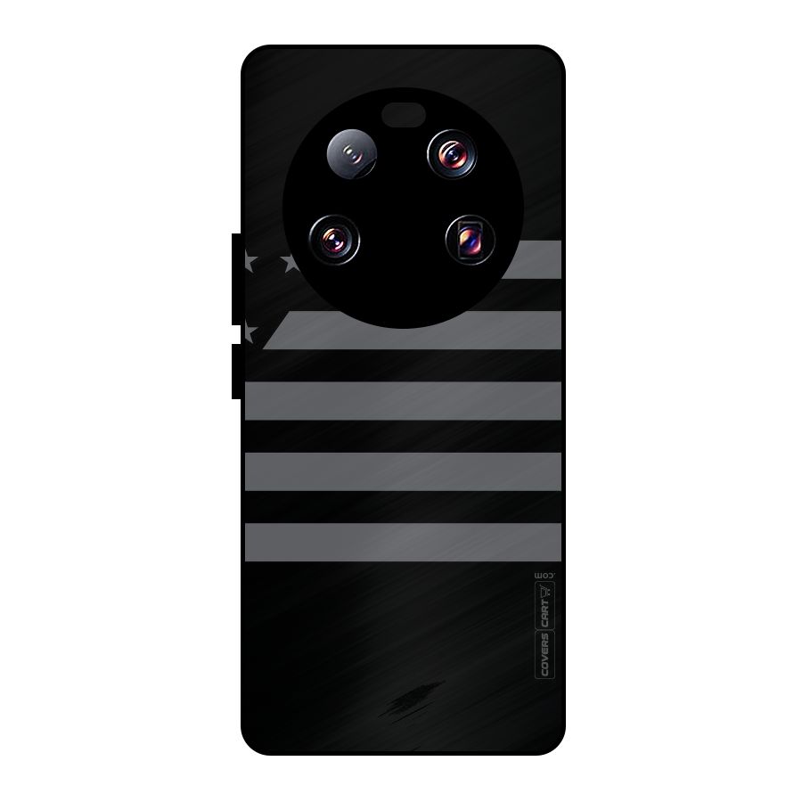 Grey Star Striped Pattern Metal Back Case for Xiaomi 13 Ultra