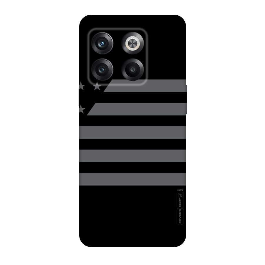 Grey Star Striped Pattern Original Polycarbonate Back Case for OnePlus 10T