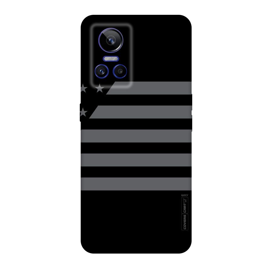 Grey Star Striped Pattern Original Polycarbonate Back Case for Realme GT Neo 3