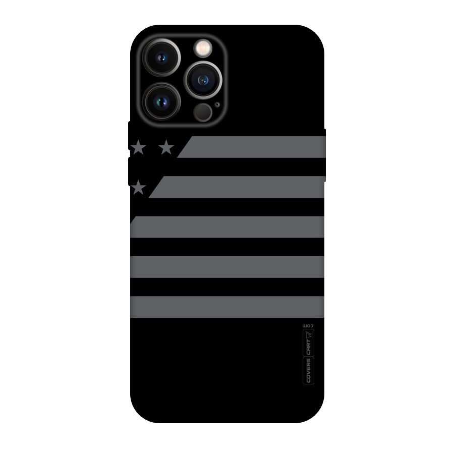 Grey Star Striped Pattern Original Polycarbonate Back Case for iPhone 13 Pro Max