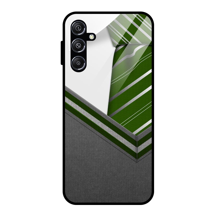 Grey Sweater Glass Back Case for Galaxy M34 5G