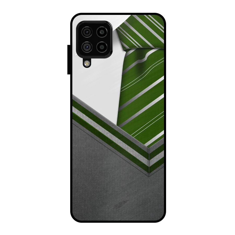 Grey Sweater Metal Back Case for Galaxy A22 4G