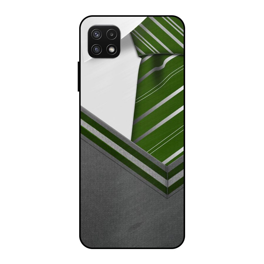 Grey Sweater Metal Back Case for Galaxy A22 5G
