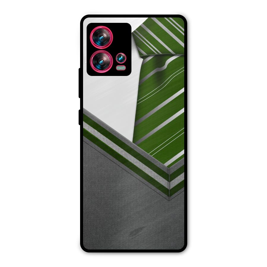 Grey Sweater Metal Back Case for Motorola Edge 30 Fusion
