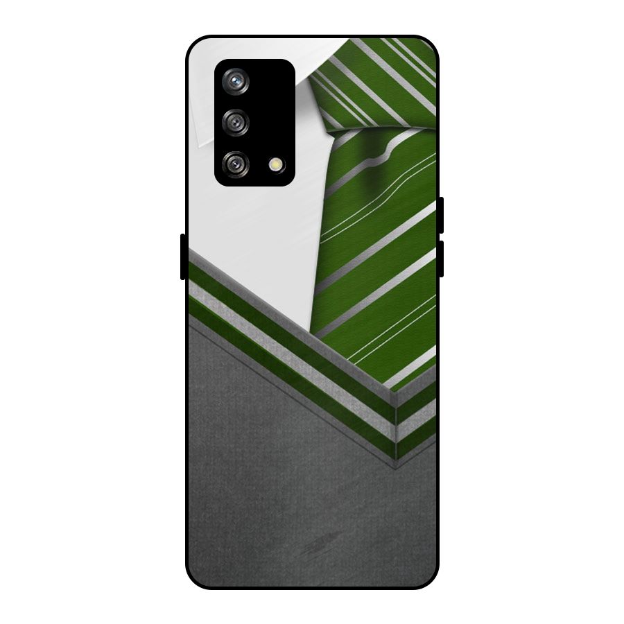 Grey Sweater Metal Back Case for Oppo F19