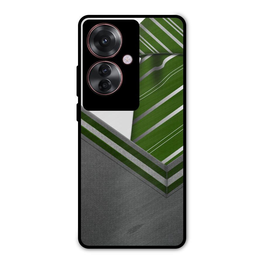 Grey Sweater Metal Back Case for Oppo F25 Pro