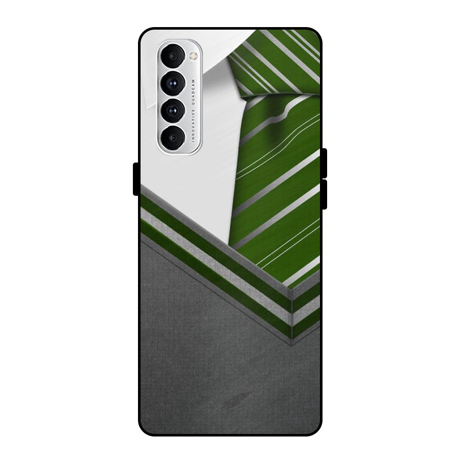 Grey Sweater Metal Back Case for Oppo Reno4 Pro